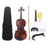 34 Violin Set for Beginner Vintage Matte Wooden Violin Kit with Storage Case Bow Shoulder Rest and