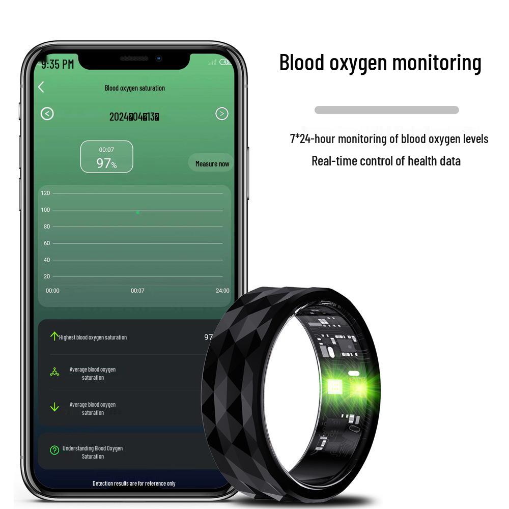 R12 Умное водонепроницаемое кольцо: Измеряет артериальное давление, кислород, сон, пульс, шаги и имеет мультиспортивные режимы