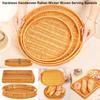 Handwoven Rattan Wicker Woven Serving Baskets Khaki Rattan Basket Bread Fruit Vegetables Basket