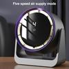 Mini Electric Desktop Fan LED Digital Display 5 Speed Adjustable Quiet Home