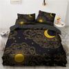 3D Black Bedding Set Pillowcase King Queen Full Single 200x200 Bed Linen Gold Design 3D Printed Duvet Cover Set for Teens Women