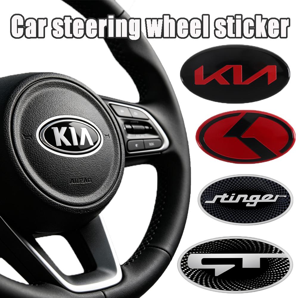 3D Car Steering Wheel Emblem Sticker Badge Accessories For KIA Sportage GT RIO Ceed Picanto Pegas Sorento Niro Soul Cerato K5 K3