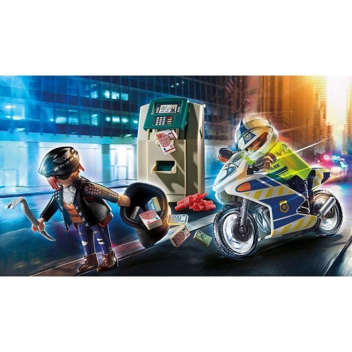 PLAYMOBIL 70572 Policier en moto et voleur, City Action, Les policiers, Des 4 ans
