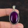 Подвеска из фиолетового огненного лабрадорита, серебряная подвеска 925 пробы, оригинальный кулон с драгоценным камнем, красивое серебряное ювелирное изделие, подвеска ручной работы, подарок для нее