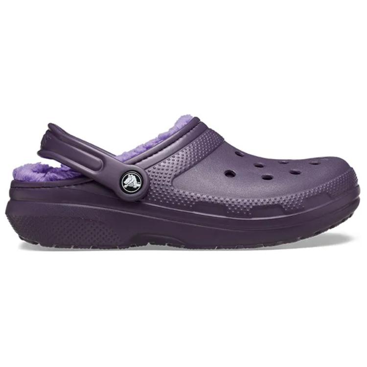 Crocs Теплые Легкие Удобные С круглым носком Слипоны Клоги Женская обувь Глубокий ирис-фиолетовый 203591-5AS