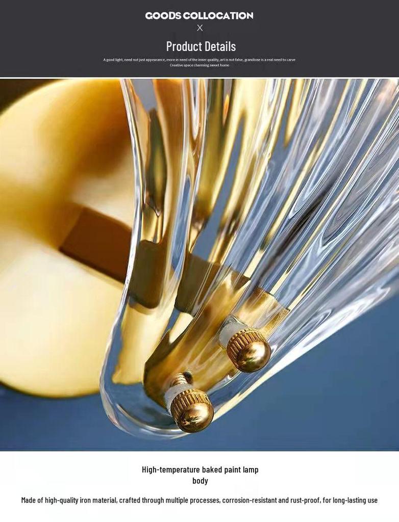 Итальянский стеклянный настенный светильник для главной спальни, прикроватный, для лестничной клетки или прохода в гостиной.