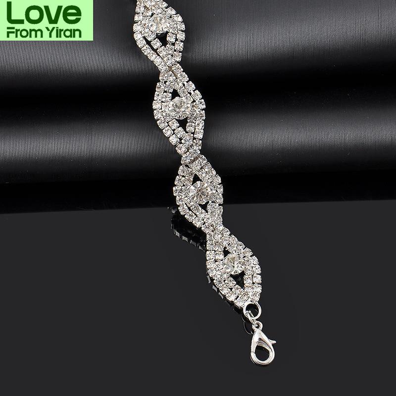 Exquisite Luxury Rhinestone Full Diamond Bracelet Hip -Hop Fashion Diamond -Studded Cuban Chain Bracelet