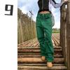 Женские брюки-карго в американском ретро-стиле с 9 карманами - Весенняя коллекция 2023, Прямой крой
