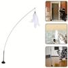 Vogue Steel Wire Pet Supplies Automatic Cat Toy Cats Toys Cat Accesorios Feather Wand Funny Detachable Suction Cup Replacements Interactive Durable