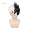 Diamo мужской черный, белый термостойкий короткий парик шиньон аниме косплей реквизит
