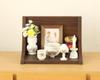 Mini Buddhist Altar [Stage Two] Open Type Walnut Color for Home Memorial Service