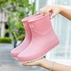[Прямые продажи с фабрики] Женские резиновые сапоги, мягкие бахилы, утолщенные износостойкие резиновые туфли, низкая модная верхняя одежда, короткие резиновые сапоги для женщин