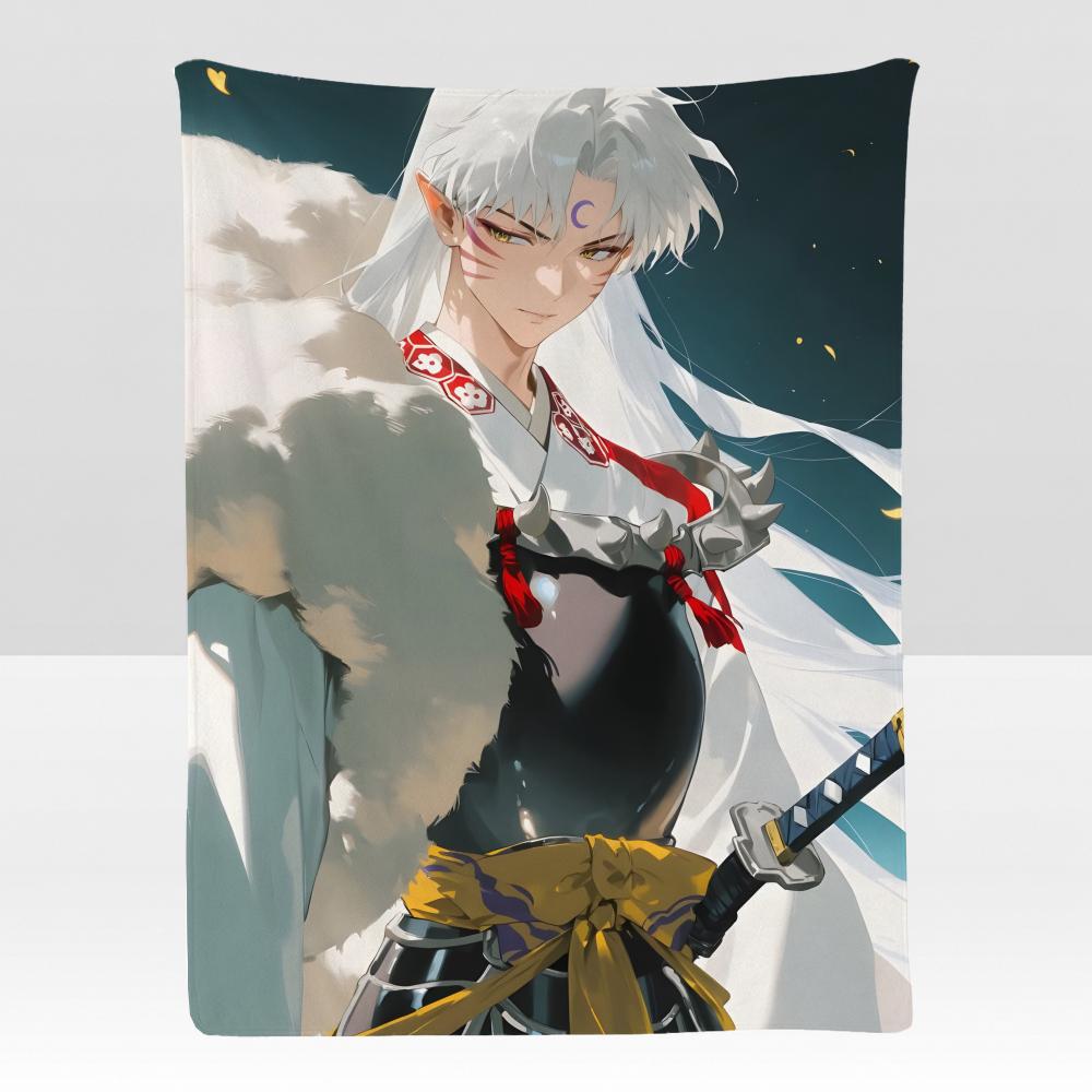 anime IInu YYasha Throw Soft Flannel Blanket for Bed Bedroom Sofa Picnic Throw Skinfriendly Breathable Gift Cover