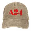 Модные бейсболки A24 A Two Four, унисекс, потертая джинсовая кепка от солнца, уличная кепка для бега, гольфа, неструктурированные мягкие кепки, шляпа