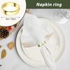 6/12 шт. Золотые кольца для салфеток Металлические кольца Дизайн Держатели для салфеток Пряжки Семейный ужин Свадебная вечеринка Украшение стола