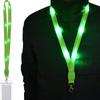 LED Light Up Neck Strap Flashing Lanyards Card Holder ID Badge Case Cruise Lanyards Keychain