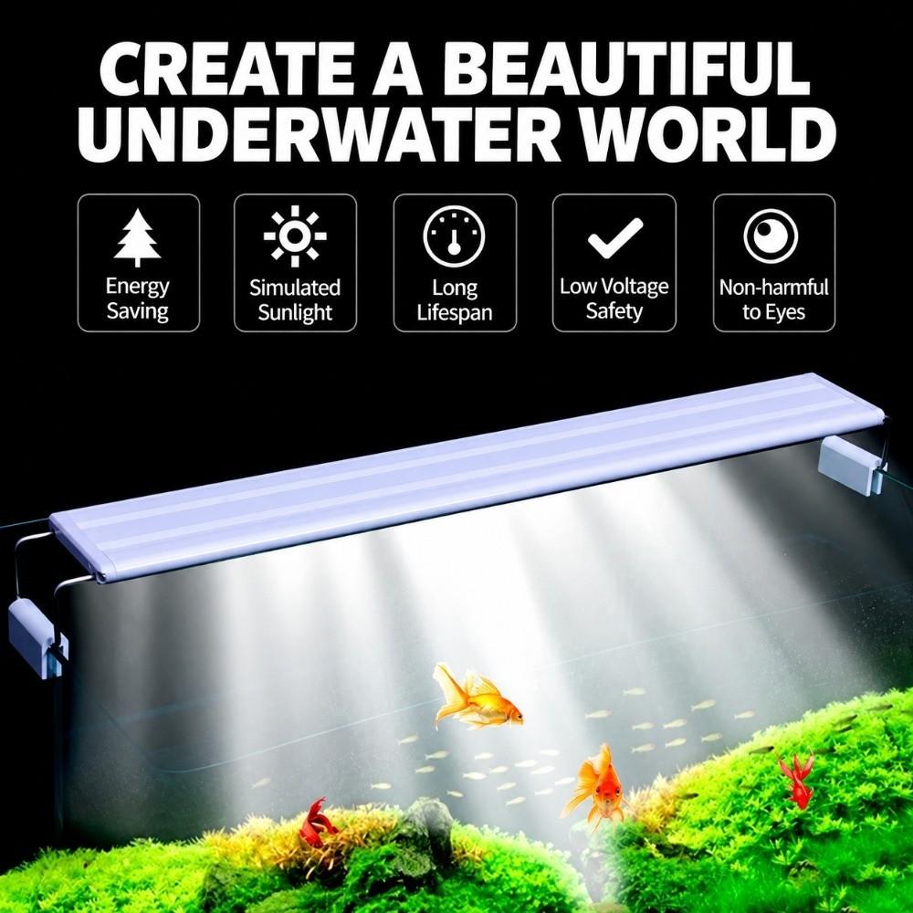 Clip On Aquarium LED Light Super Slim Submersible Aquarium Lamp Fish Tank Light Fish Tank Lighting