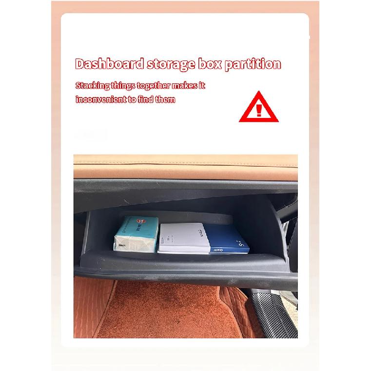 Car Interior Storage Box Glove Box Partition Plate ABS Copilot Passenger Divider Organizer Fit For Toyota Camry 2025 Accessories