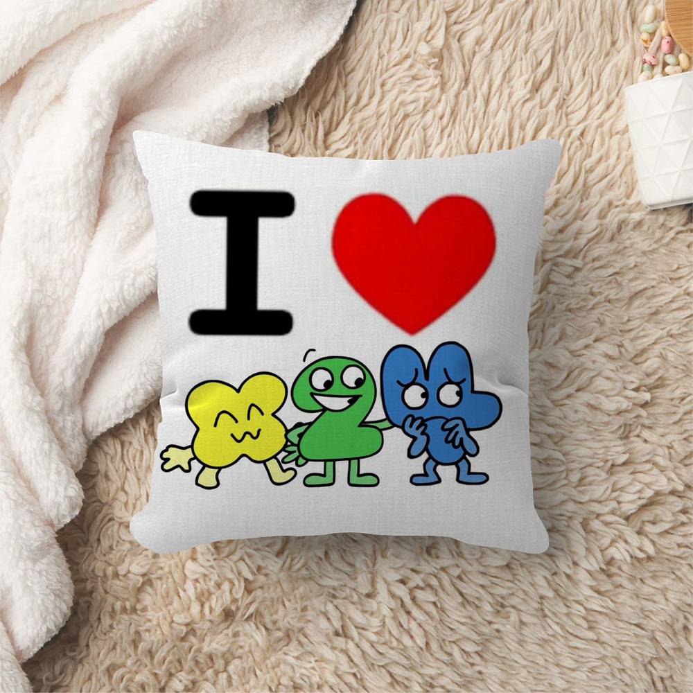 Funny Anime BFDI Cushion Cover Polyester Sofa Cushions Decorative Throw Pillows Home Decoration Pillowcover