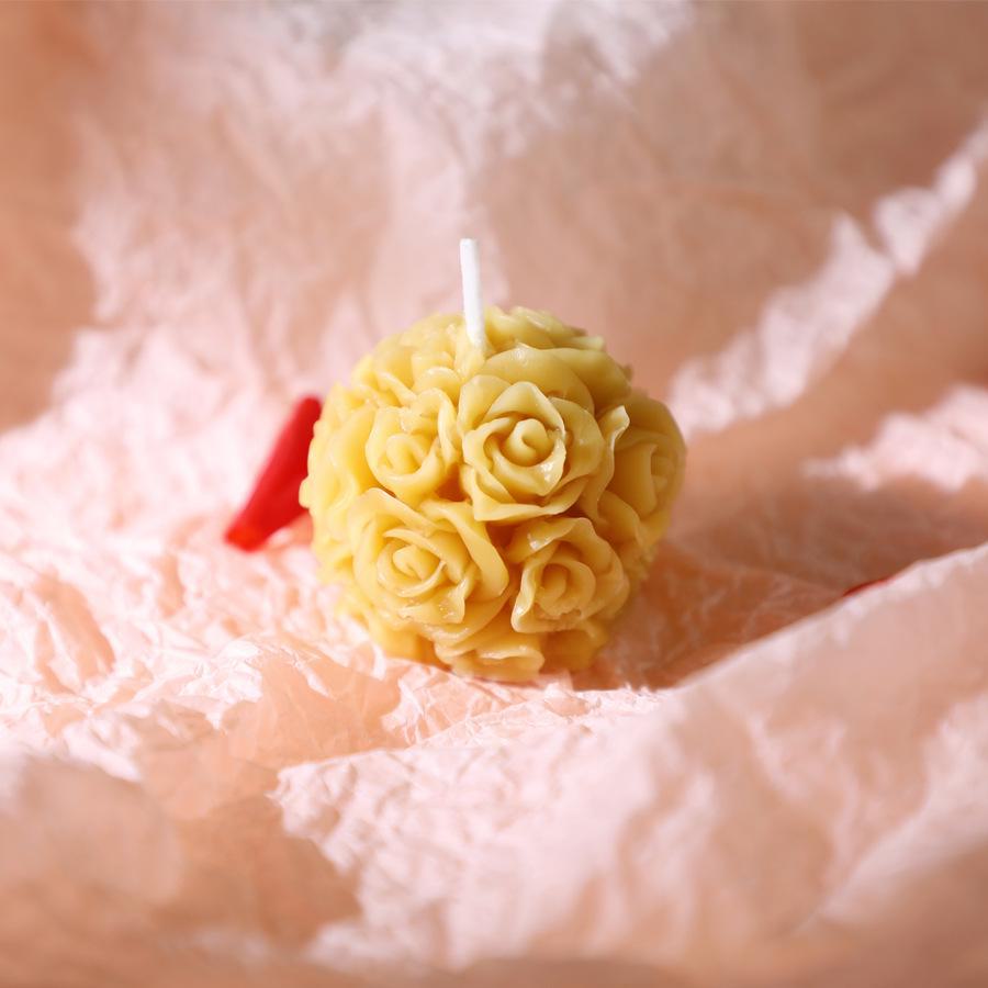 Handmade Rose Column Aromatherapy Candle - Carved, Smokeless, Fragrant, Decorative Ornament and Gift.