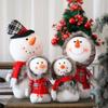 Funny Christmas Snowman Doll Cartoon Cute Snowman Figure Home Decoration