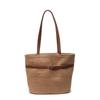 Summer new high-end leisure seaside vacation style straw woven bag fashionable simple large capacity shoulder tote bag women