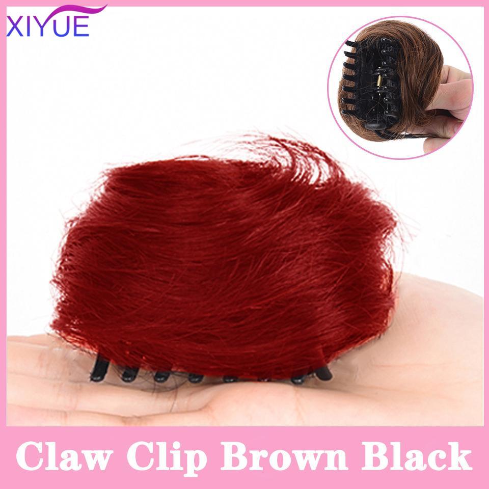 Накладные волосы на зажиме для когтей, синтетические высокотемпературные волокна, шиньон, искусственные волосы, омбре, волосы в виде когтей, грязные булочки, прическа, коготь