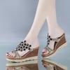 Fashion Summer Fashion New Wedge Heel Fashion Sandals and Slippers High Heel Fish Mouth Slippers Women Sandals Heels Women