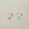 Пирсинг для уха Lunne 14K с жемчугом, U-образный крючок (14-каратное золото) #Pi06