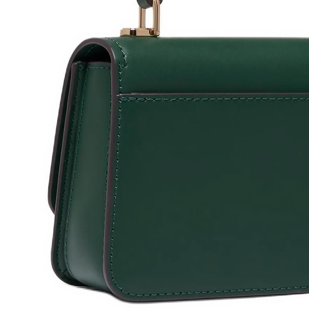 Michael Kors Mk Delancey Metal Logo Chain Shoulder Bag Leather Crossbody Handbag Small Women handbags Green 32T4GD8C5L-372