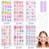 144 pieces of children's fake nail stickers for girls aged 3-16 short full-sticker nail art decoration
