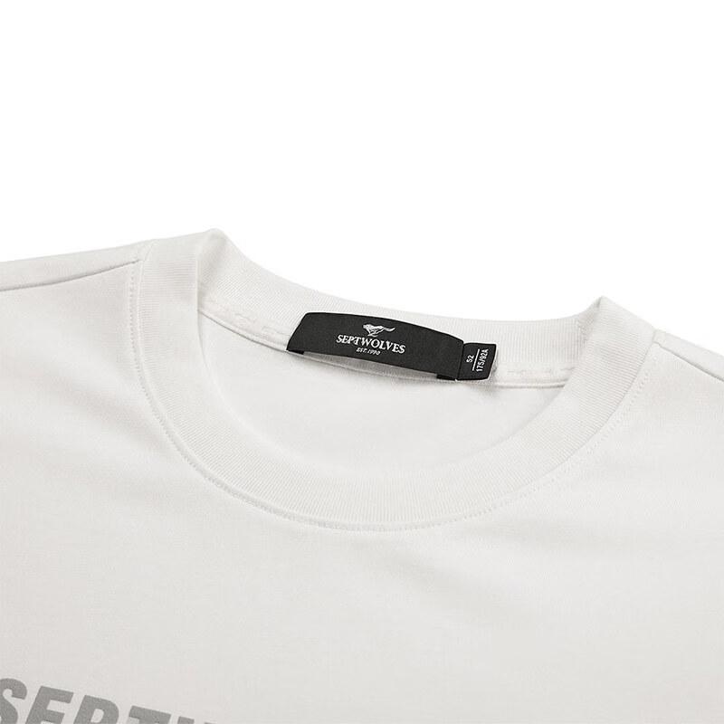 Septwolves Men's Summer Antibacterial Printed Round Neck T-Shirt