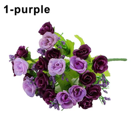 1 букет 21 голова искусственная поддельная роза свадьба украшение дома цветок