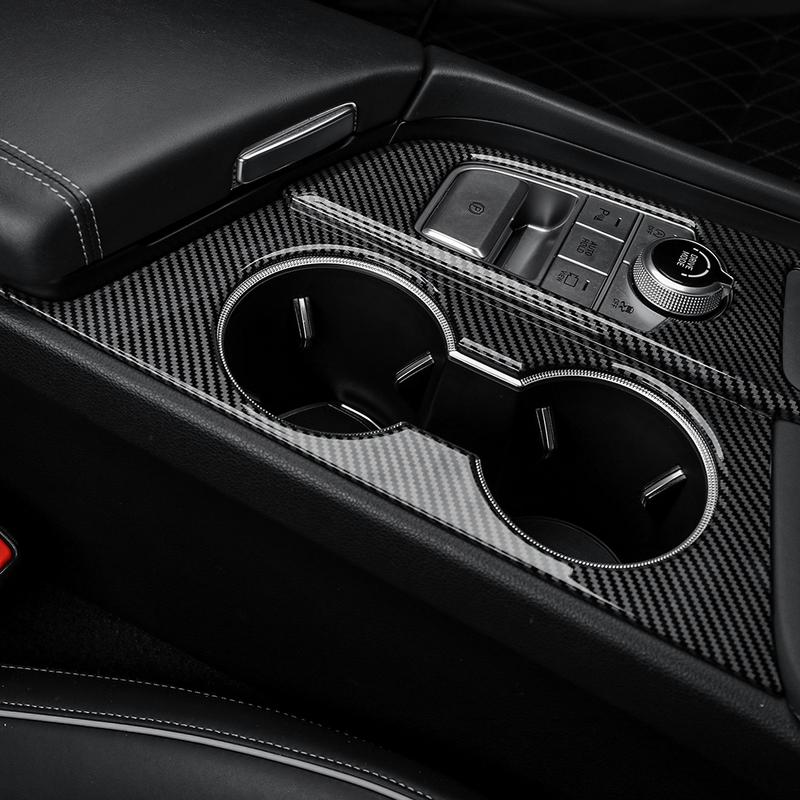 For Genesis G70 -2026 LHD Carbon Fiber Style ABS Gear Shift Panel Cover Trim Interior Upgrade Auto Styling Accessory Parts