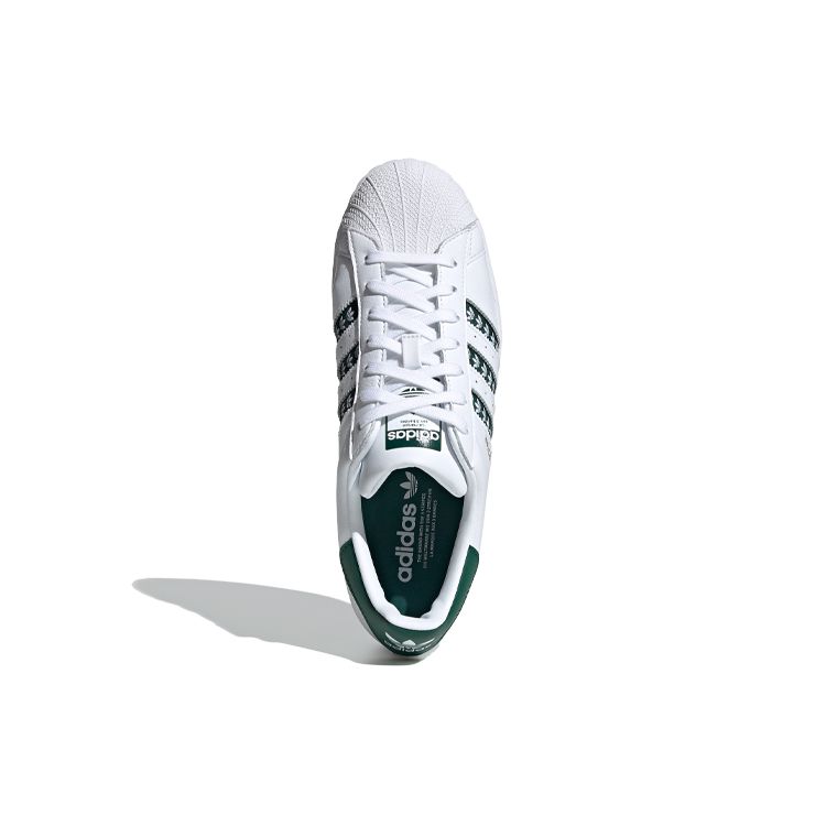 Adidas Originals Superstar Durable Lightweight Low-Top Skate Shoes Unisex Sneakers Green White FZ1968