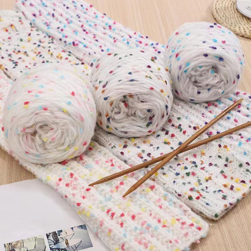 50g/Roll Knitted Craft Thick Thread Knitting Yarn Colorful Scarf Sweater DIY Mohair Yarn Wool Yarn