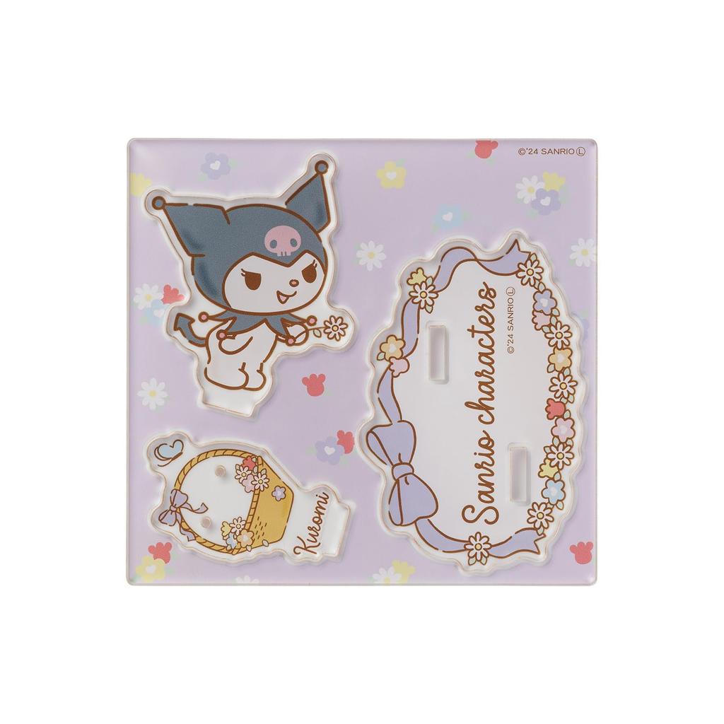 White Clover Kuromi Acrylic Sanrio Characters Acrylic Display Stand for and Rings Stand, Necklaces, Earrings, (AS-SAKU01)