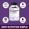 Multivitamins Minerals Dietary Supplement, 26 Essential Active Vitamins & Minerals Per Serving