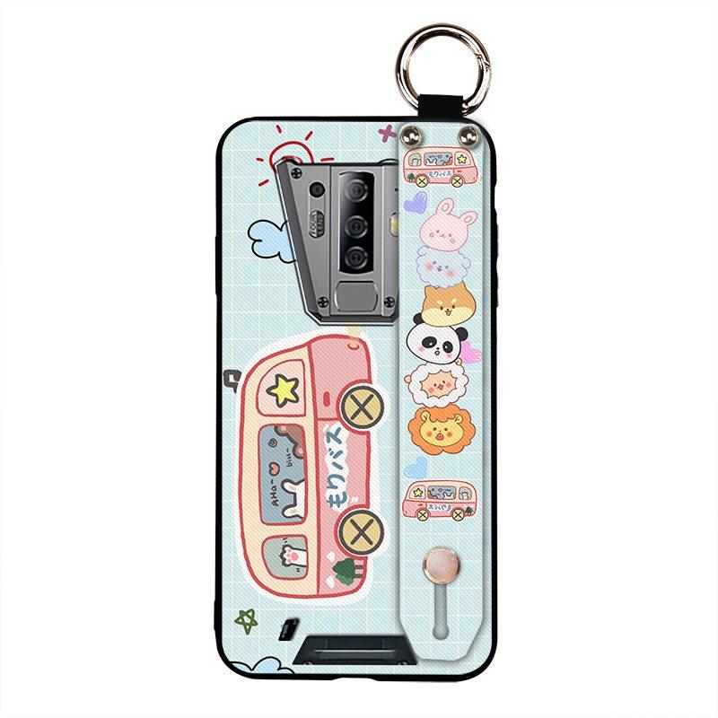 Kickstand Anti-dust Phone Case For Blackview BV6900 Wrist Strap Ring Cartoon Anti-knock Waterproof Cute Dirt-resistant