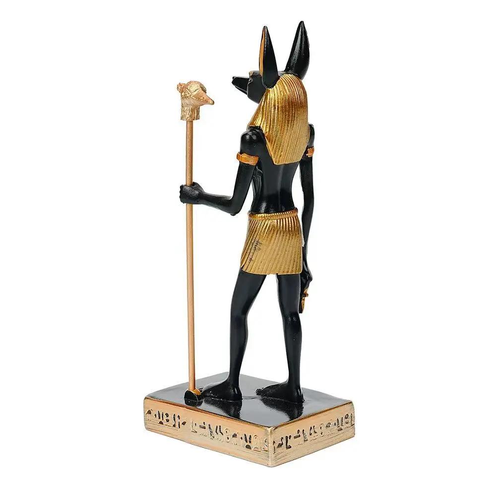 Anubis Statue Egyptian God of Death Mummy Sculpture Resin Figurine Home Office Decor Gift for Mythology Lovers Halloween Gift