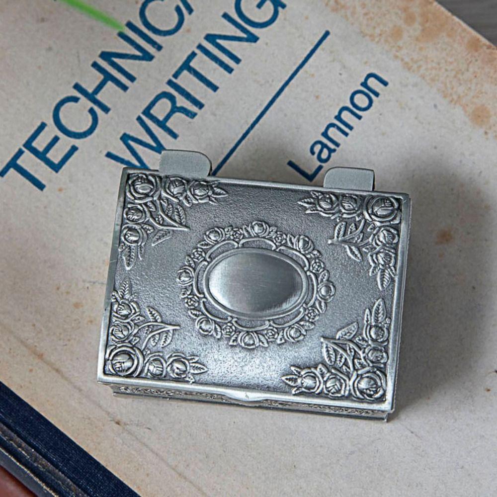 Винтажная металлическая шкатулка для украшений в форме сердца для хранения колец, безделушек, подвесок, бусин