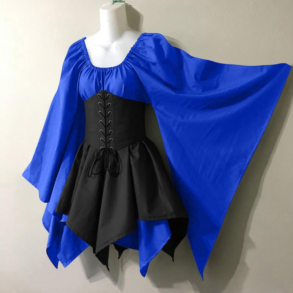 Женское модное винтажное платье с длинным рукавом, вечернее вечернее вечернее платье для косплея