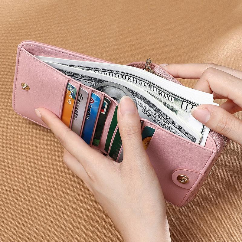 Новый кошелек для женщин, короткий кошелек на молнии из натуральной кожи, два складных кошелька, корейский кошелек с кисточками для маленьких монет, модный