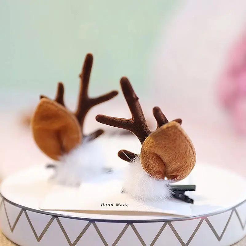 Заколка для волос с оленьими рогами в стиле Мори - Милый рождественский аксессуар для волос в сказочном стиле для женщин