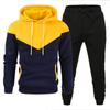Men's Casual Wear Suit Sportswear Suit Splicing Contrasting Colors Pullover + Pants Suit Autumn Winter Fashion Suit