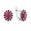 Silver Earrings with Natural Ruby 3.65ct (1967157)