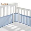 2 Pcs Mesh Crib Liner Breathable Crib Liner with Straps Baby-Safe Crib Liner for Baby Safety Covers 4 or 3 Sides Full-Size Baby Bed