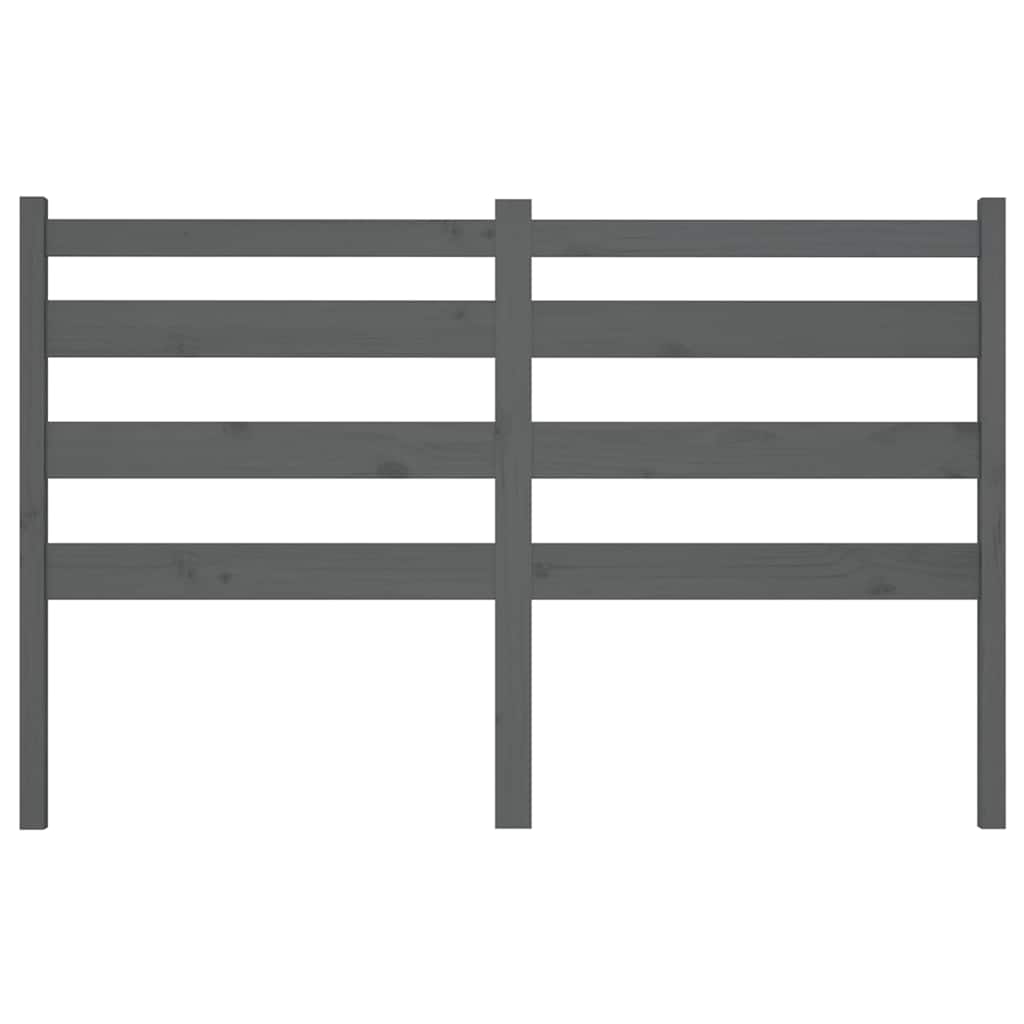 Headboard Grey 186x4x100 cm Solid Pine Wood
