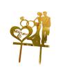 1PC Fashion Weddings Supplies Mr&Mrs Valentine's Day Cake Toppers Acrylic Heart Cake Decor