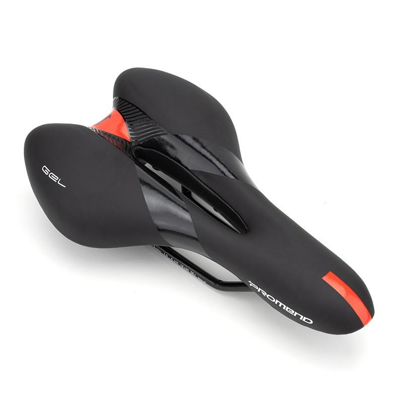 Comfortable Gel-Padded Bike Saddle With Hollow Design Breathable Shock Absorption Mountain Road Cycling Seat